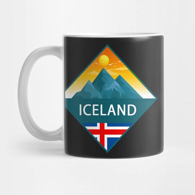 Iceland Mountain Sticker, Iceland Sticker by norwayraw
